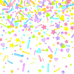 Sprinkles grainy. Cupcake dessert bakery confetti