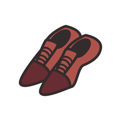 Male shoes flat style icon vector design
