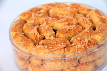 Close up of Kaasstengels (Indonesian-Dutch Cookie)