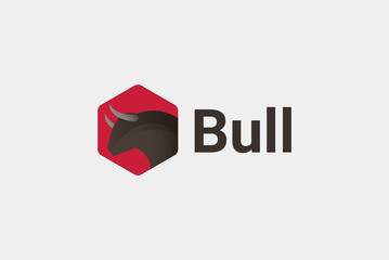 Bull Logo Icon Vector Template Design Illustration