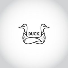 Duck Logo Icon Vector Template Design Illustration