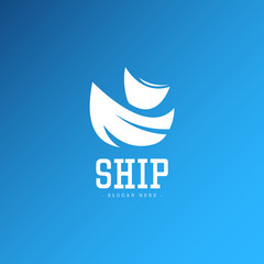 Obraz premium Ship Logo Icon Vector Template Design Illustration