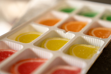Multi colored Candy Jelly Fruit Slices