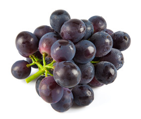 Fresh bunch of grape isolated on white background.