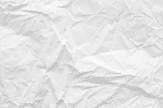 White crumpled paper abstract background texture