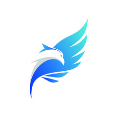 Flying eagle abstract logo design