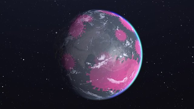 新型コロナウィルス地球/covid-19 in the Earth