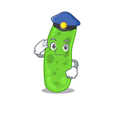 Police officer mascot design of propioni bacteia wearing a hat
