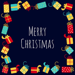 Gift Boxes Frame. Celebration, New Year