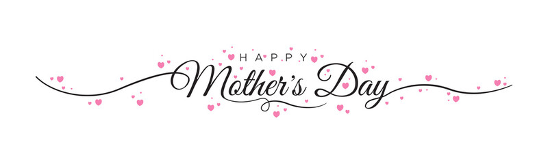 HAPPY MOTHER'S DAY lettering calligraphy banner vector