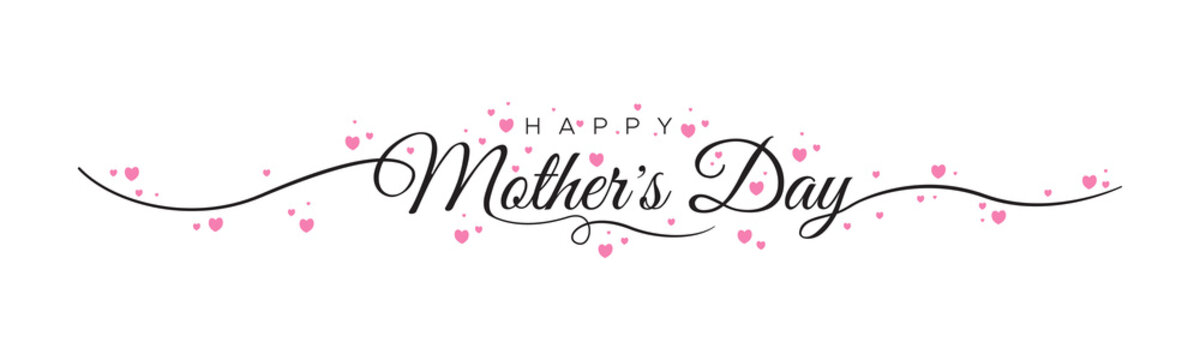 HAPPY MOTHER'S DAY lettering calligraphy banner vector