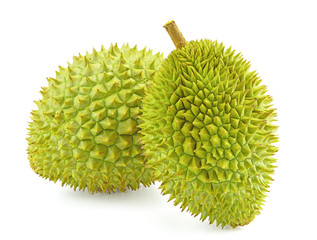 Thailand durian isolated on white background.