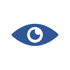 Blue eye icon. vector art.