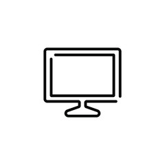 Computer or television display thin icon in trendy flat style isolated on white background. Symbol for your web site design, logo, app, UI. Vector illustration, EPS