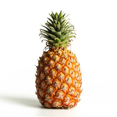 Fresh Taiwan pineapple isolated on white background.