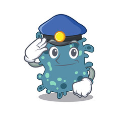 Police officer mascot design of rickettsia wearing a hat