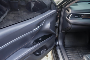 interiors luxury car at passenger door