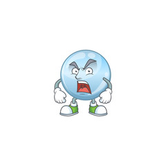 Collagen droplets cartoon character design with mad face