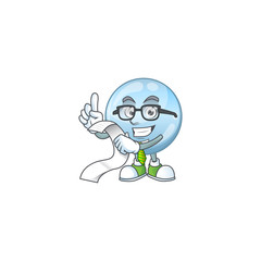 Mascot cartoon concept of collagen droplets with menu list