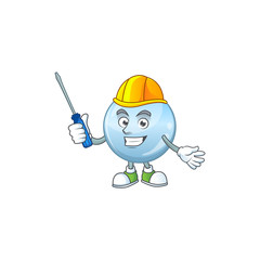 Smart automotive collagen droplets presented in mascot design style