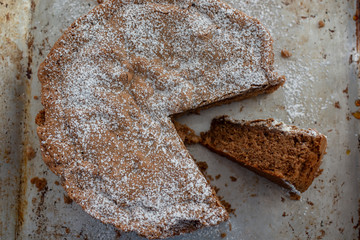 home made sweet Chocolate Chestnut Cake 