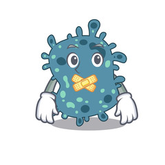 Rickettsia cartoon character style with mysterious silent gesture