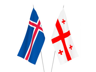 Georgia and Iceland flags