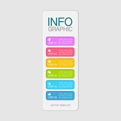 Vector iInfographic template for business, presentations, web design, 6 options.