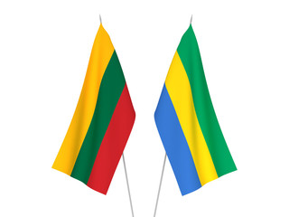 Lithuania and Gabon flags