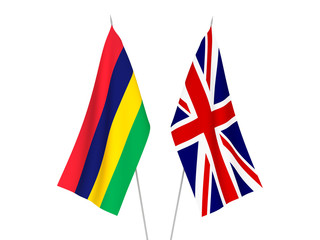 Great Britain and Republic of Mauritius flags