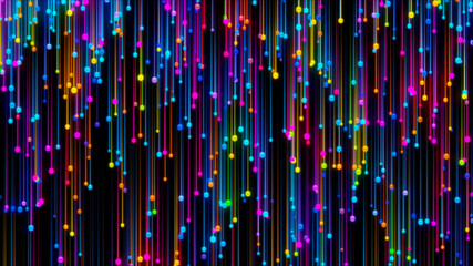 Abstract Colorful Ornament Bubble Streaks Background