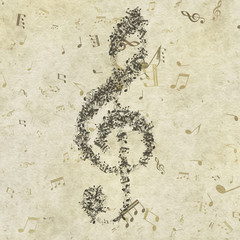 Grunge musical background.