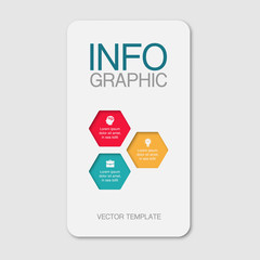 Vector iInfographic template for business, presentations, web design, 3 options.