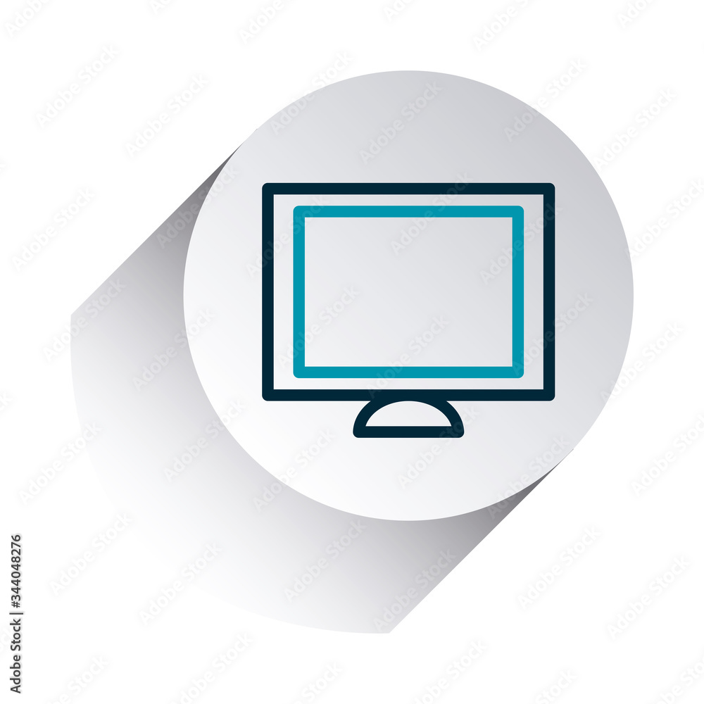 Poster smartphone app buttons concept, computer icon, line gradient style