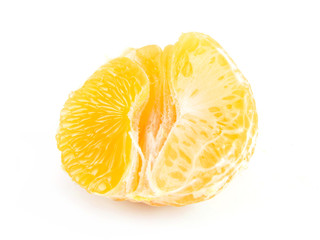 Fresh Japanese Ehime Prefecture orange isolated on white background.