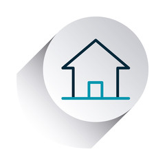 smartphone app buttons concept, house icon, line gradient style