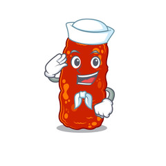 Sailor cartoon character of acinetobacter bacteria with white hat