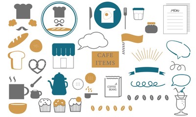 cafe icon set