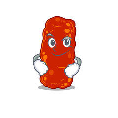 A mascot design of acinetobacter bacteria having confident gesture