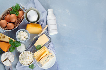 Different types of dairy products