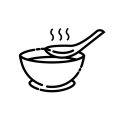 Soup meal vector icon
