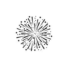 Obraz premium Fireworks line icon