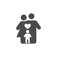 Family Flat Icon. Vector