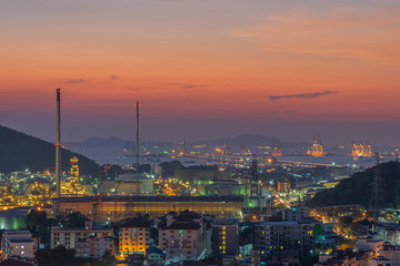 Fototapeta premium High energy petroleum refinery and production of oil for export Sold domestically and internationally