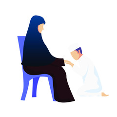 a muslim who apologizes to his mother in ramadan