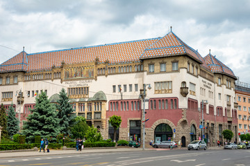urban buildings in Targu Mures on a beautiful day