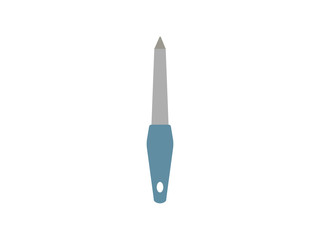 Manicure, nail file icon. Vector illustration, flat design.