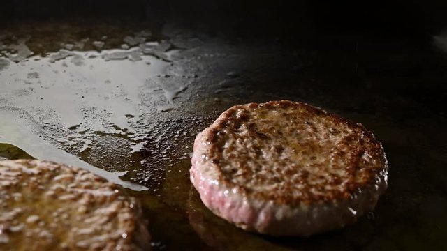 Tasty Burger patties for food advertising. 