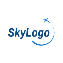 Travel about the world plane logo template on white background