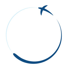 Travel about the world plane icon on white background